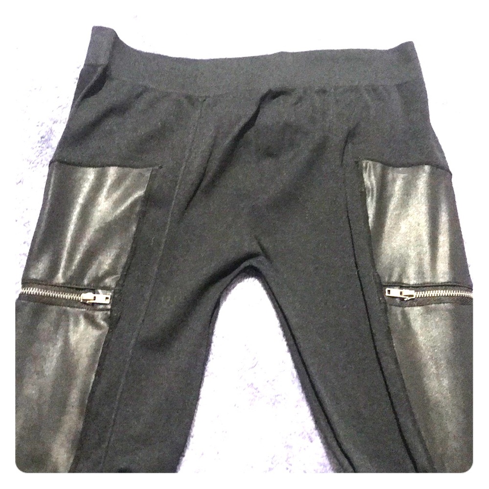 BEBE SMALL LEGGINGS LEATHER SIDES